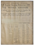 Titanic Newspaper Coverage in 2 Months of ''The Boston Evening Transcript'' From 1 March-30 April 1912 -- Includes Over 3 Dozen Titanic Ads Before the Sinking & a ''Titanic Disaster Special'' Issue